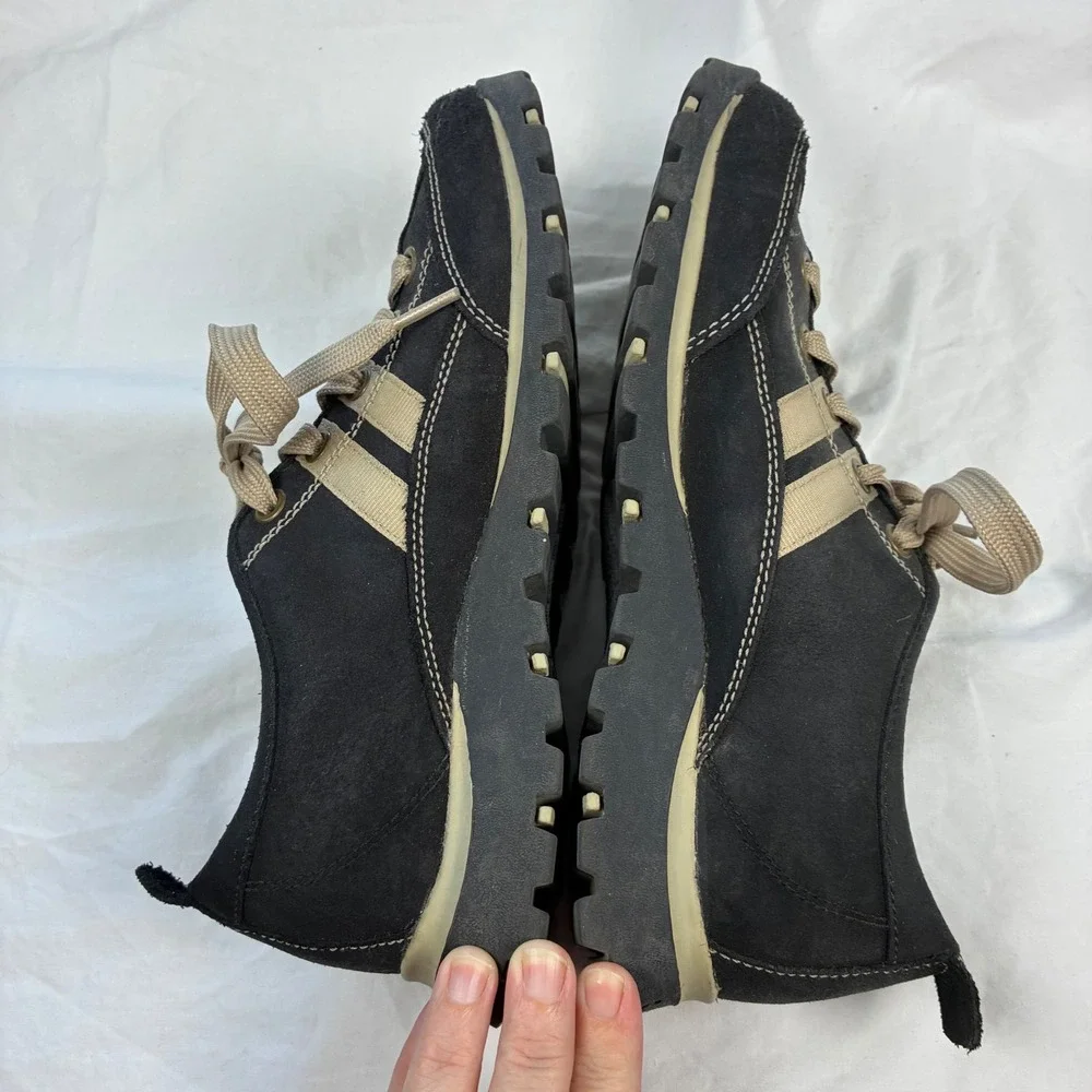 Vintage Y2K Sketchers Black Suede Bowling Oxford Sneakers Chunky Womens 9
